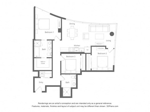 the floor plan of the apartment